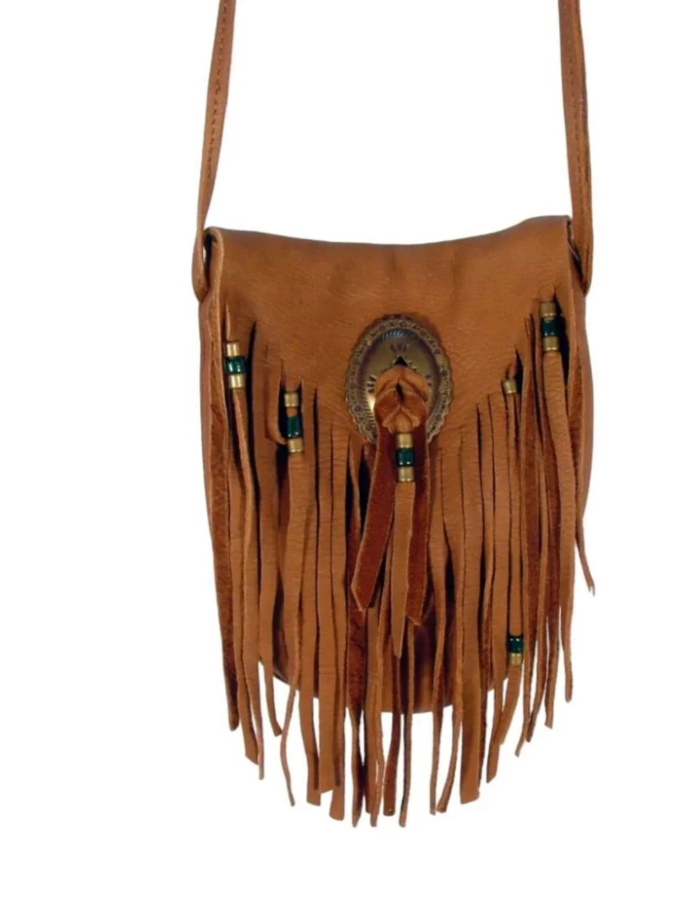 HANDMADE Small Deerskin Leather Fringe Western Shoulder Bag Pouch - Picture 2 of 8